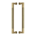 M Marcus Heritage Brass Back to Back Door Pull Handle Bauhaus Design 330mm length